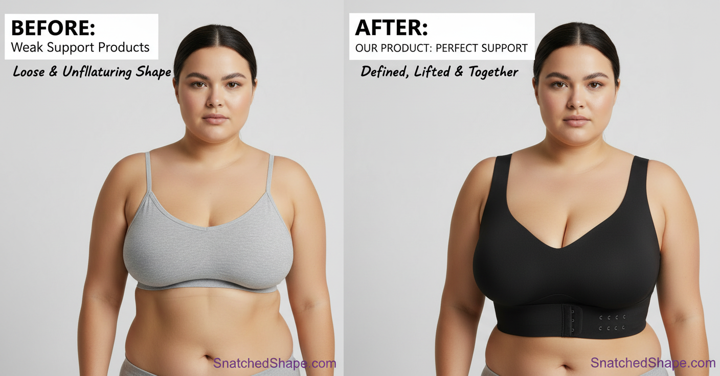 Front Strap Push-Up Sports Bra - Shapewear Support & Lift