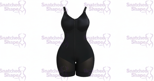 Tummy Control Body Shaper with Zipper - Seamless Shapewear